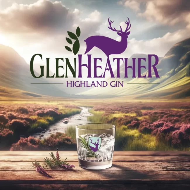 Branding & Packaging Design for GlenHeather Highland Gin by Taesea Creatives