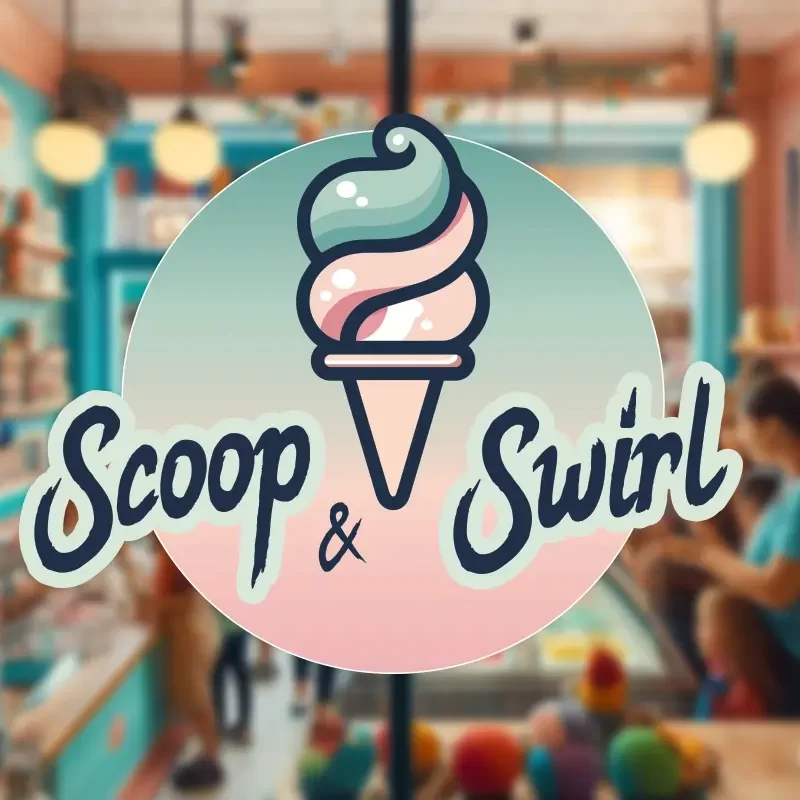 Scoop & Swirl logo design by Taesea